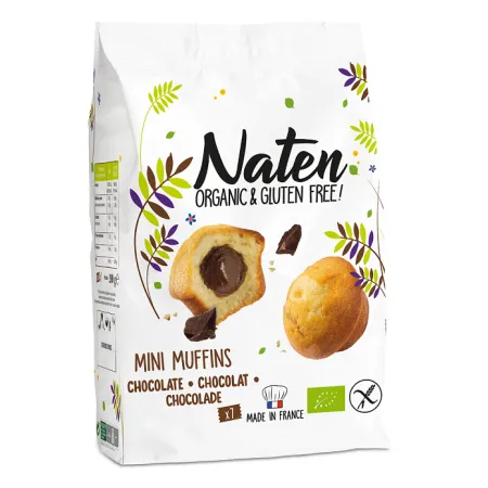 Bezglutenowe mini muffinki z nadzieniem orzechowo-kakaowym BIO 200 g – NATEN | Naturalna słodycz