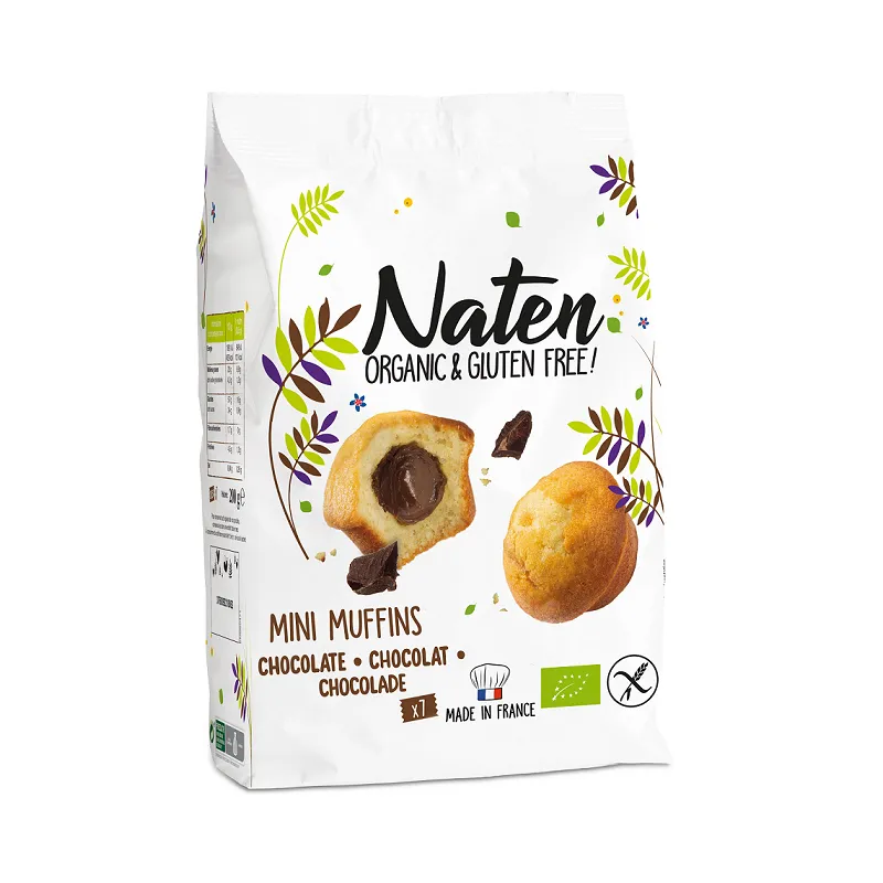 Bezglutenowe mini muffinki z nadzieniem orzechowo-kakaowym BIO 200 g – NATEN | Naturalna słodycz