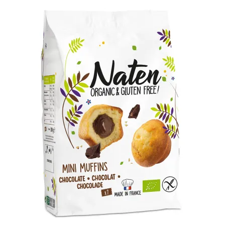 Bezglutenowe mini muffinki z nadzieniem orzechowo-kakaowym BIO 200 g – NATEN | Naturalna słodycz