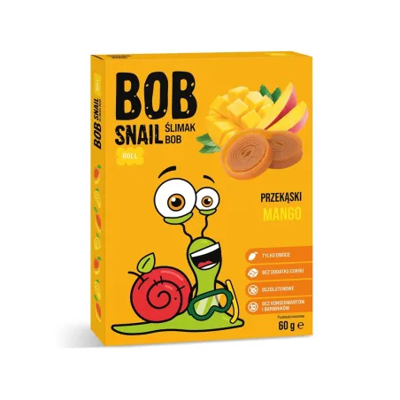 Przekąska Roll Mango Bez Dodatku Cukrów 60 g - BOB SNAIL