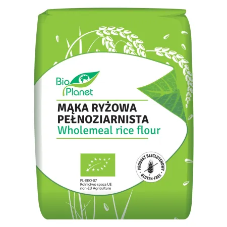 Mąka ryżowa pełnoziarnista BIO 1 kg – bezglutenowa i ekologiczna