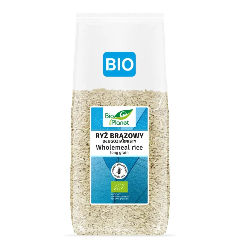 Ryż Brązowy Długoziarnisty BIO 1 kg - Naturalny, Bezglutenowy