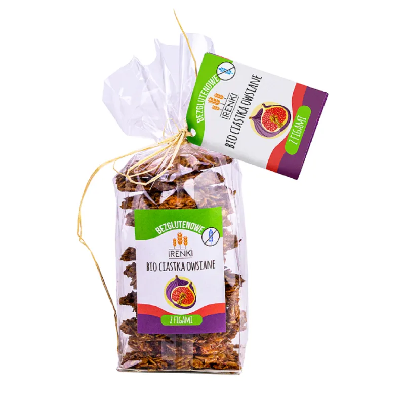 Ciastka owsiane z figami bezglutenowe BIO 150 g – Irenki