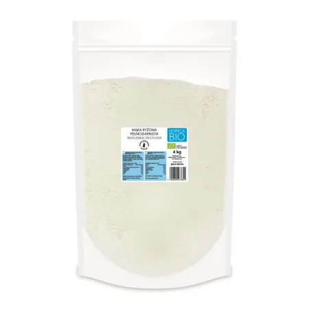 Mąka ryżowa pełnoziarnista BIO 4 kg – Horeca Bio Planet