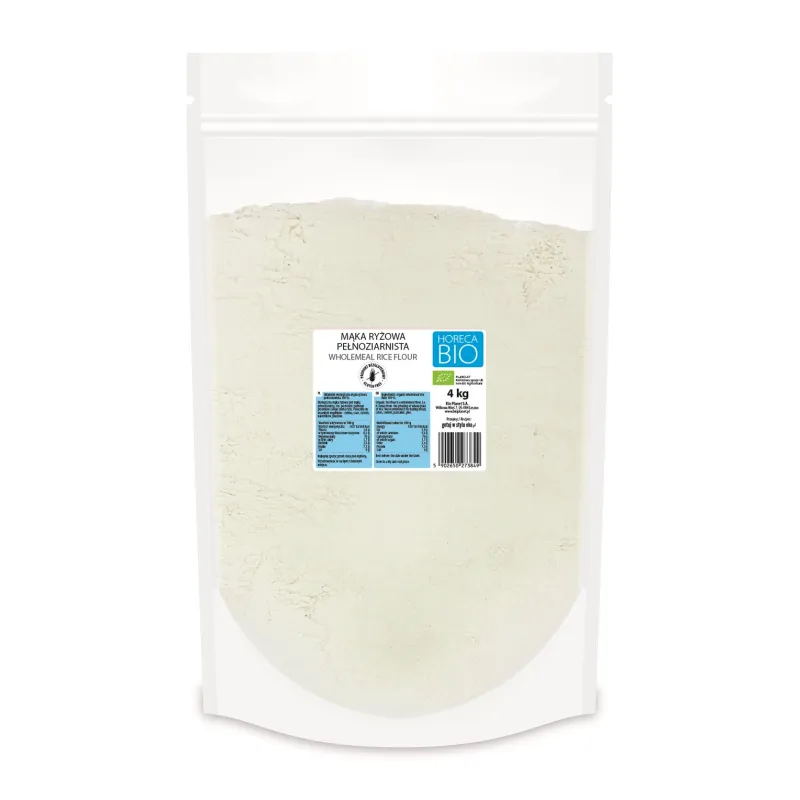 Mąka ryżowa pełnoziarnista BIO 4 kg – Horeca Bio Planet