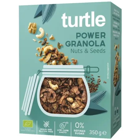 Granola orzechy & nasiona bezglutenowa BIO 350 g – Turtle