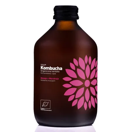 Kombucha z mango i marakują BIO 330 ml – VIGO