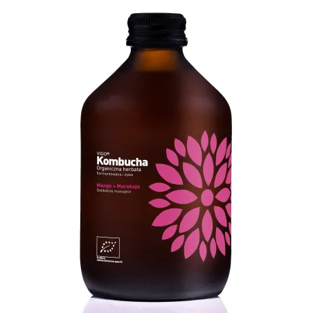 Kombucha z mango i marakują BIO 330 ml – VIGO