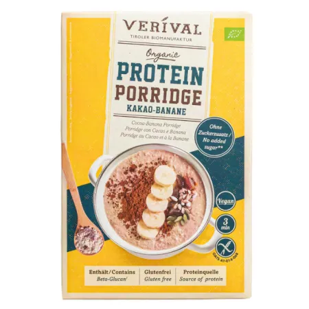 Owsianka proteinowa z kakao i bananem BIO 350 g – Verival
