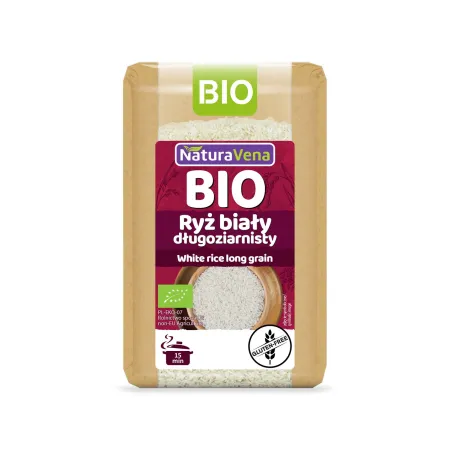 Ryż biały długoziarnisty BIO 500 g – NaturAvena
