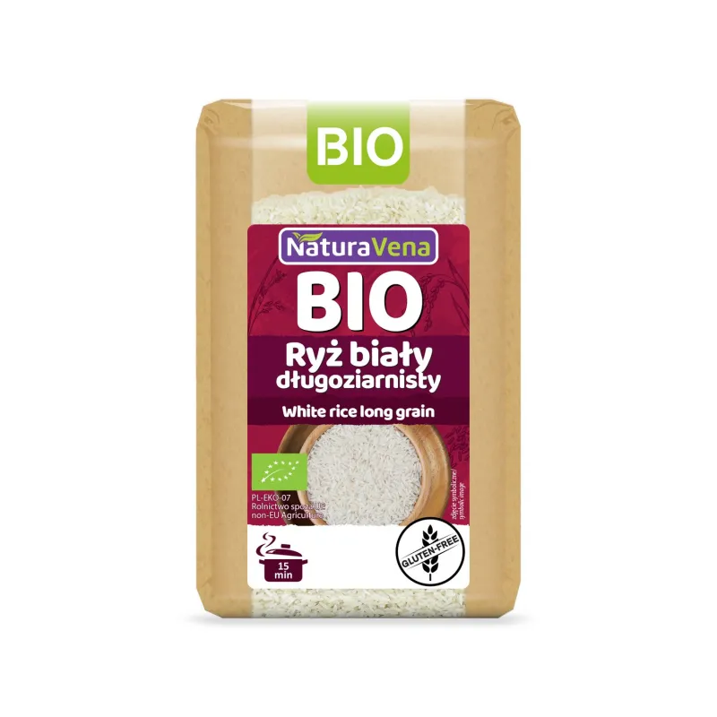 Ryż biały długoziarnisty BIO 500 g – NaturAvena
