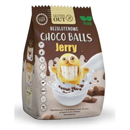 Kulki zbożowe kakaowe bezglutenowe Jerry Gluten Out 375 g