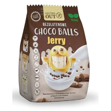 Kulki zbożowe kakaowe bezglutenowe Jerry Gluten Out 375 g