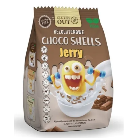 Muszelki zbożowe kakaowe bezglutenowe 375 g – Jerry Gluten Out