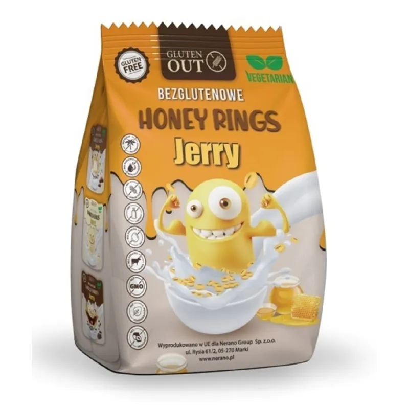 Kółka Zbożowe Miodowe Bezglutenowe 375 g | Jerry Gluten Out