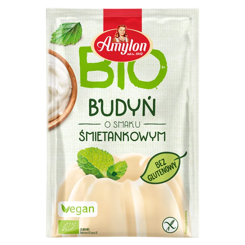 Budyń Śmietankowy Bezglutenowy BIO 40 g - Amylon