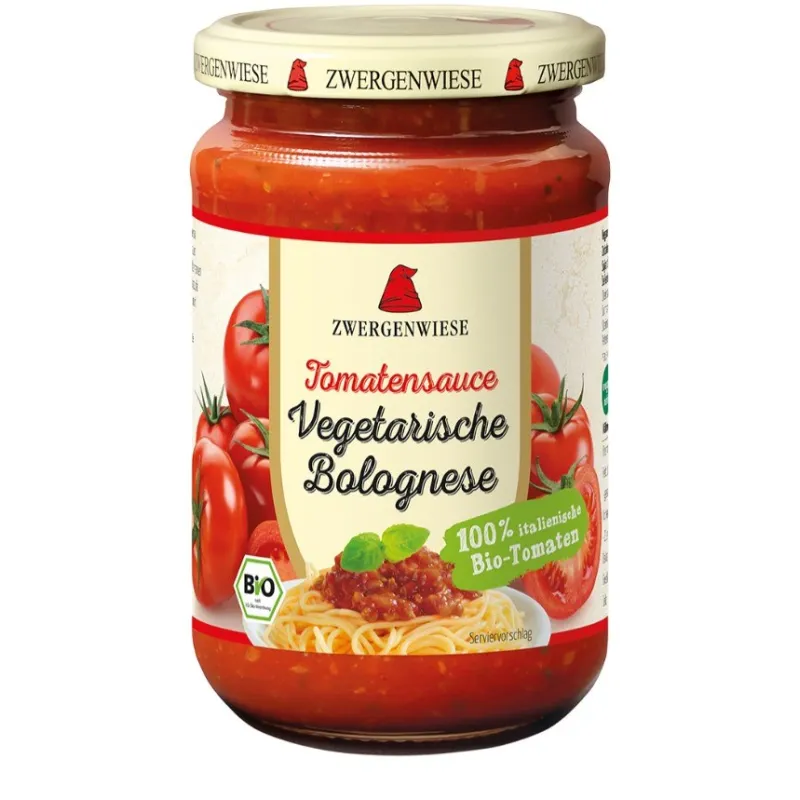 Wegański Sos Bolognese BIO 340 ml - Bezglutenowy Zwergenwiese