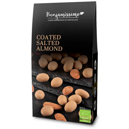 Migdały w słonym karmelu BIO 60 g – bezglutenowe i wegańskie