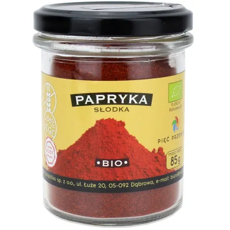 Papryka słodka mielona BIO 85 g – bezglutenowa i ekologiczna