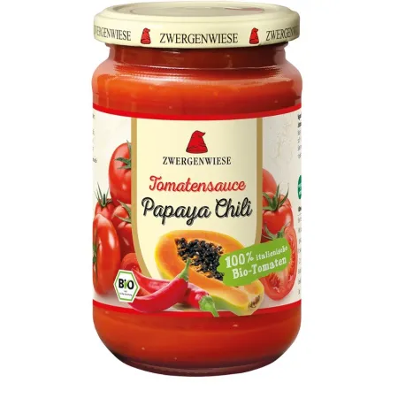 Pikantny Sos Pomidorowy Papaya-Chili BIO 350 g - Zwergenwiese