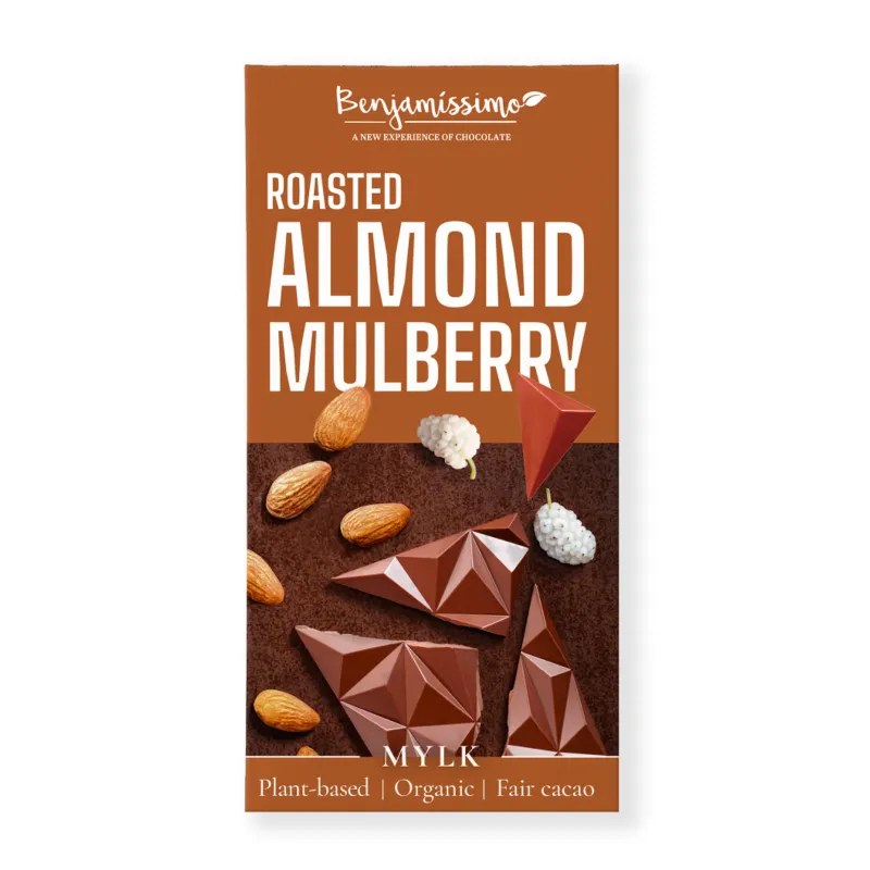 Czekolada BIO z migdałami i morwą – bezglutenowa 60 g