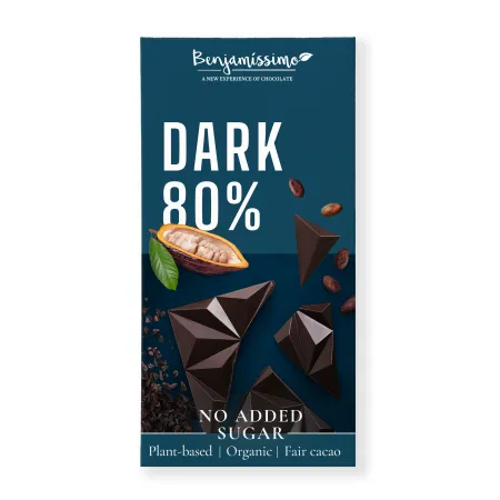 Czekolada Gorzka 80% BIO 60g – bez cukru i glutenu