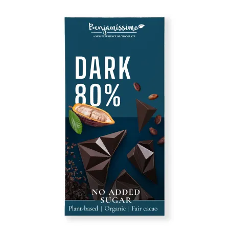 Czekolada Gorzka 80% BIO 60g – bez cukru i glutenu