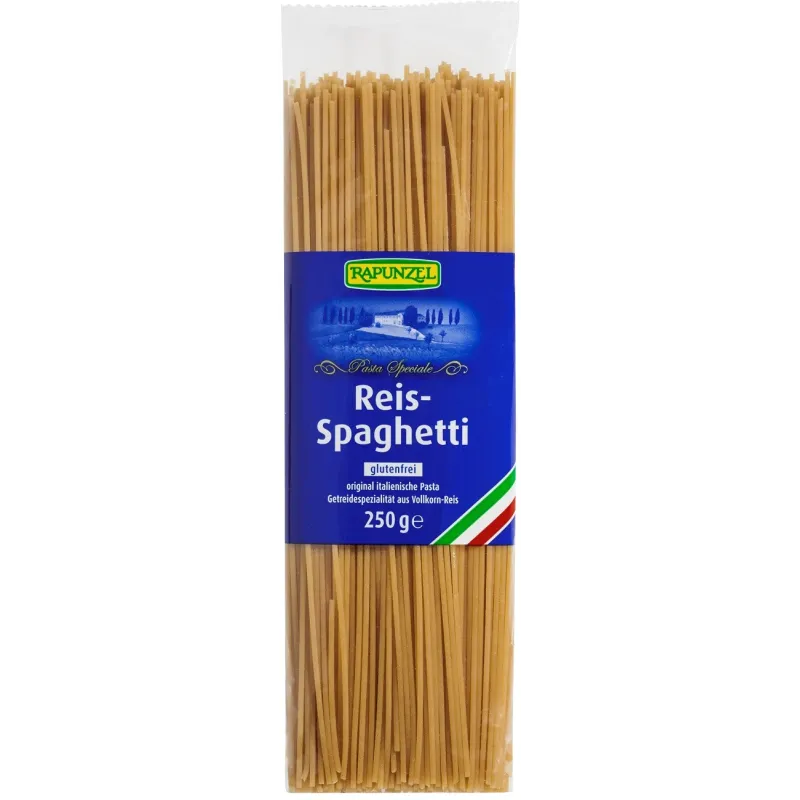 Makaron Ryżowy Pełnoziarnisty Spaghetti Bezglutenowy BIO 250 g - Rapunzel