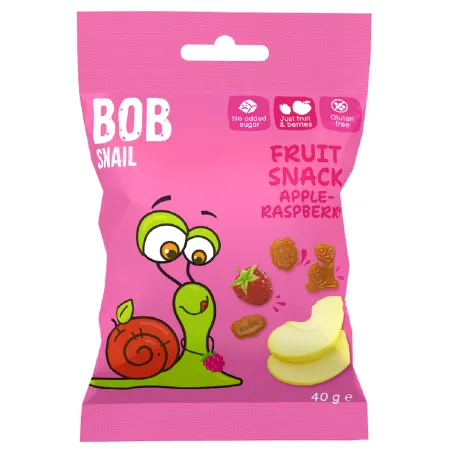 Żelki jabłko-malina bez żelatyny bezglutenowe 40 g – Bob Snail
