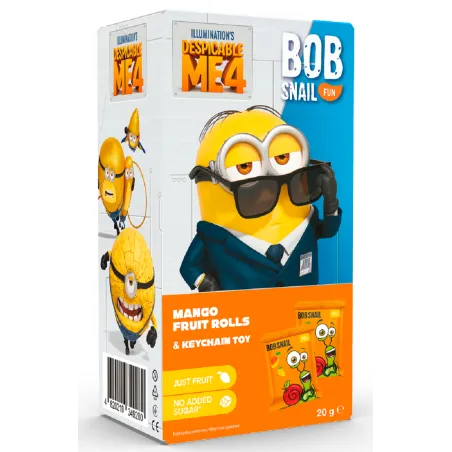 Przekąska mango z brelokiem Minionki bezglutenowa 20 g – Bob Snail