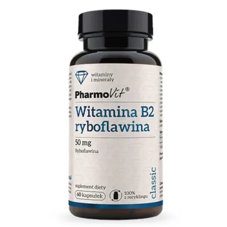 Witamina B2 50 mg – 60 kapsułek bezglutenowych