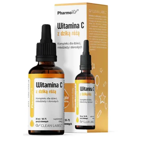 Witamina C z dziką różą w kroplach 30 ml – bezglutenowa