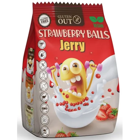 Kulki Zbożowe Truskawkowe Bezglutenowe 375 g – Jerry Gluten Out
