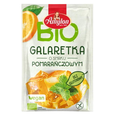 Galaretka Pomarańczowa BIO z Agarem Bezglutenowa 40 g - Amylon