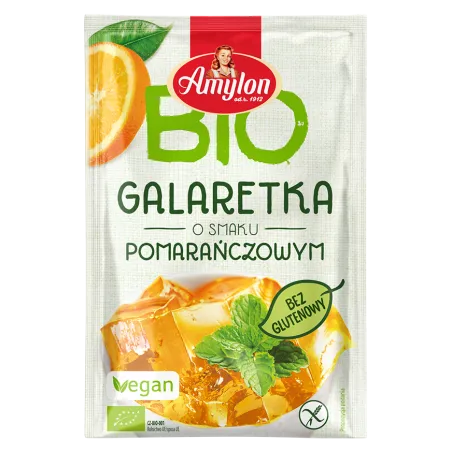 Galaretka Pomarańczowa BIO z Agarem Bezglutenowa 40 g - Amylon