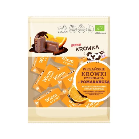 Krówki czekoladowo-pomarańczowe BIO 150 g – Me Gusto