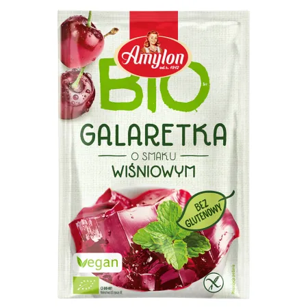 Galaretka Wiśniowa BIO z Agarem Bezglutenowa 40 g - Amylon