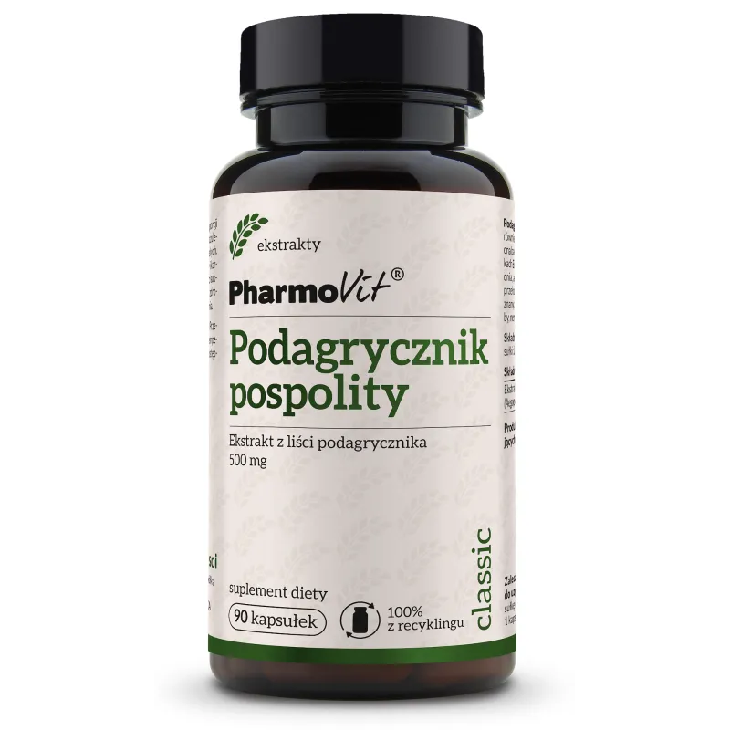 Podagrycznik pospolity ekstrakt 450 mg – 90 kapsułek Pharmovit