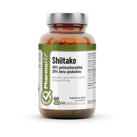 Grzyby Shiitake ekstrakt 450 mg – 60 kapsułek Pharmovit
