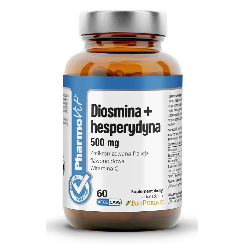 Diosmina + Hesperydyna 500 mg 60 kapsułek – Pharmovit