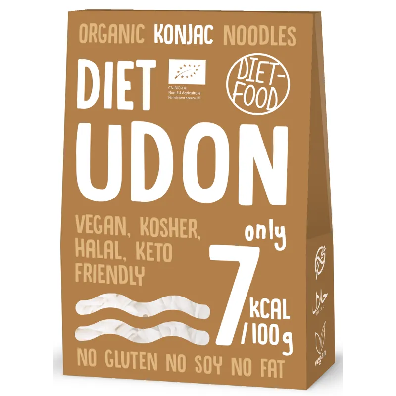 Makaron Konjac Udon Bezglutenowy BIO 385 g – Diet-Food