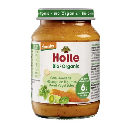 Przecier warzywny Holle Demeter BIO 190 g – bezglutenowy dla niemowląt