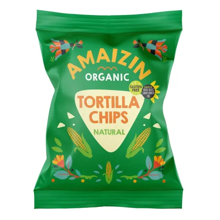 Chipsy Tortilla Kukurydziane Solone Bezglutenowe BIO 75 g - Amaizin