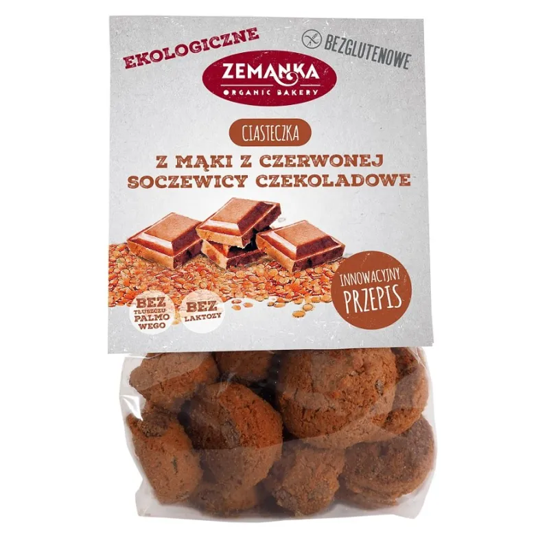 Ciastka z czerwonej soczewicy czekoladowe BIO 100 g – Zemanka