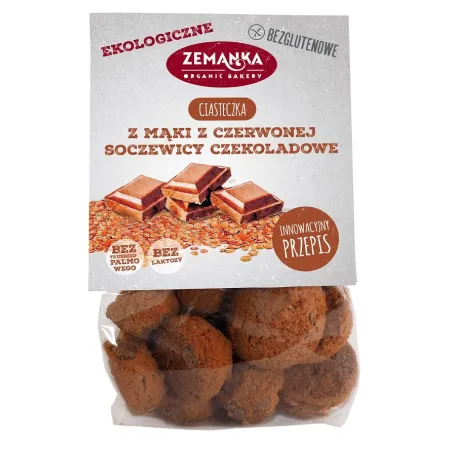 Ciastka z czerwonej soczewicy czekoladowe BIO 100 g – Zemanka