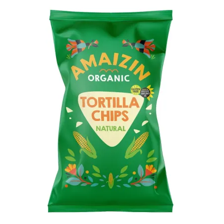 Chipsy Tortilla Kukurydziane Solone Bezglutenowe BIO 150 g - Amaizin