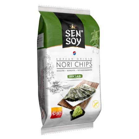 Chipsy Nori Wasabi bezglutenowe 4,5 g – Sen Soy