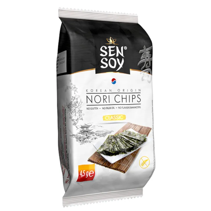 Chipsy Nori Wasabi bezglutenowe 4,5 g – Sen Soy