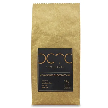 Czekolada kuwertura 65 % BIO 1 kg – wegańska i bezglutenowa