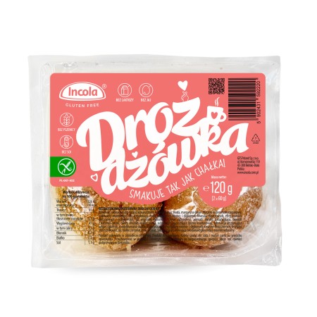 DROŻDŻÓWKA CHAŁKA BEZGLUTENOWA (2 szt.) 120 g - INCOLA